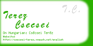 terez csecsei business card